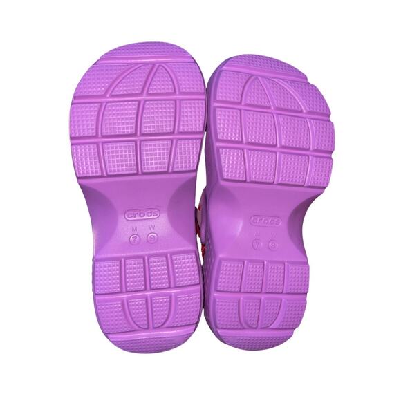 Crocs Stomp Slip on Clogs Bubble Purple Platform Size 9 Chunky Sole Comfort NWT - Picture 3 of 6